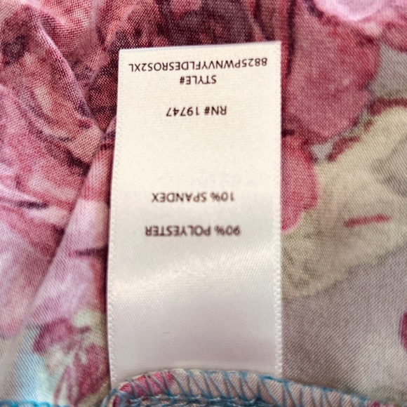 The‎ Pioneer Woman XXL Floral Print 3/4 Sleeve V-Neck Blouse Top - Picture 7 of 7